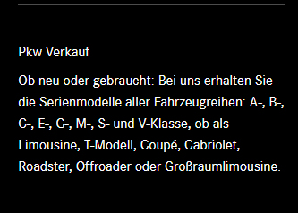 PKW Verkauf für  Salach